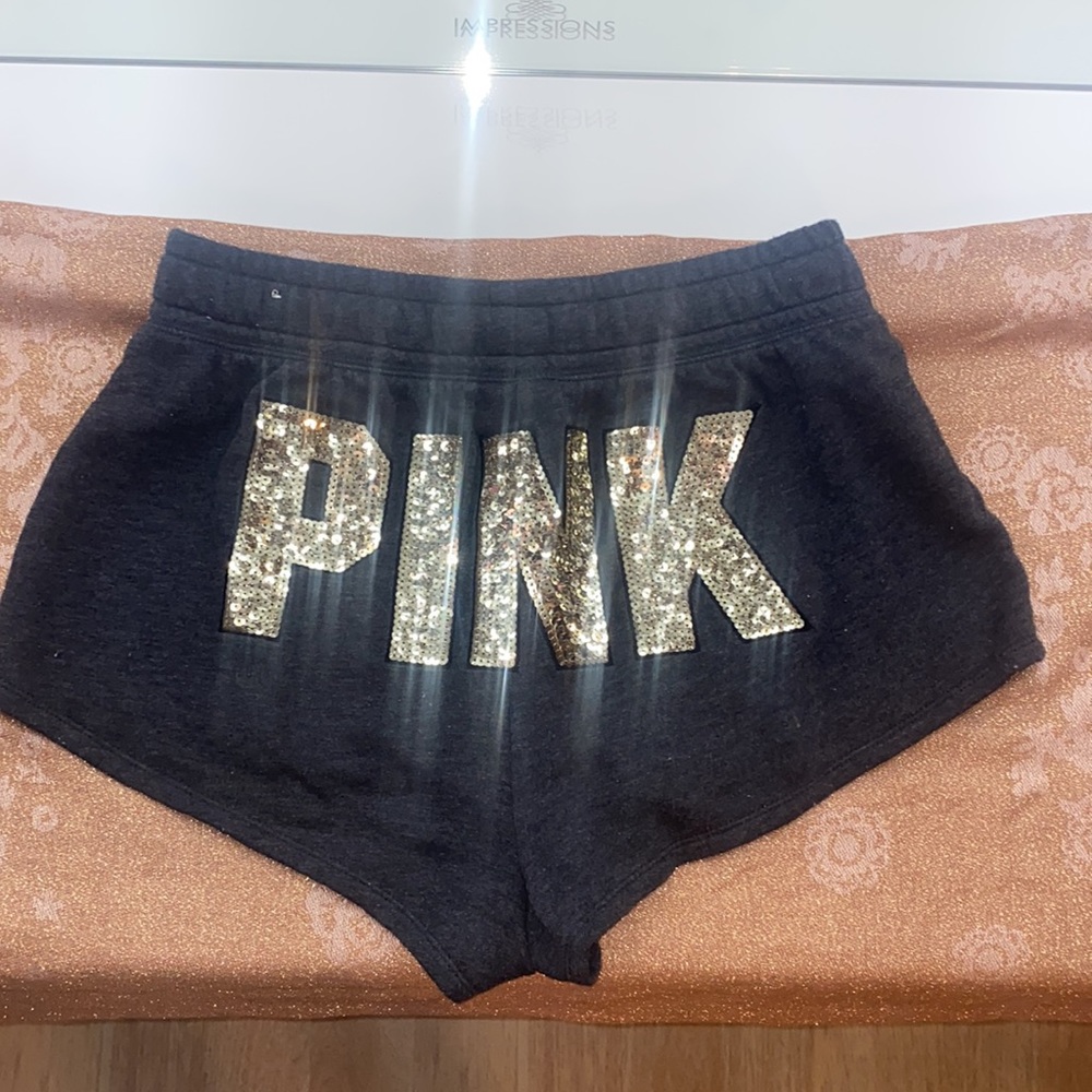 PINK sequin shorts